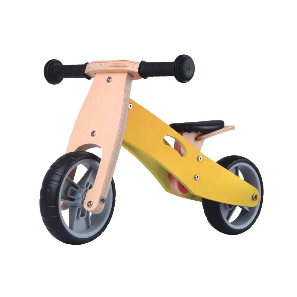MINIBIKE 2 IN 1 IN LEGNO GIALLA