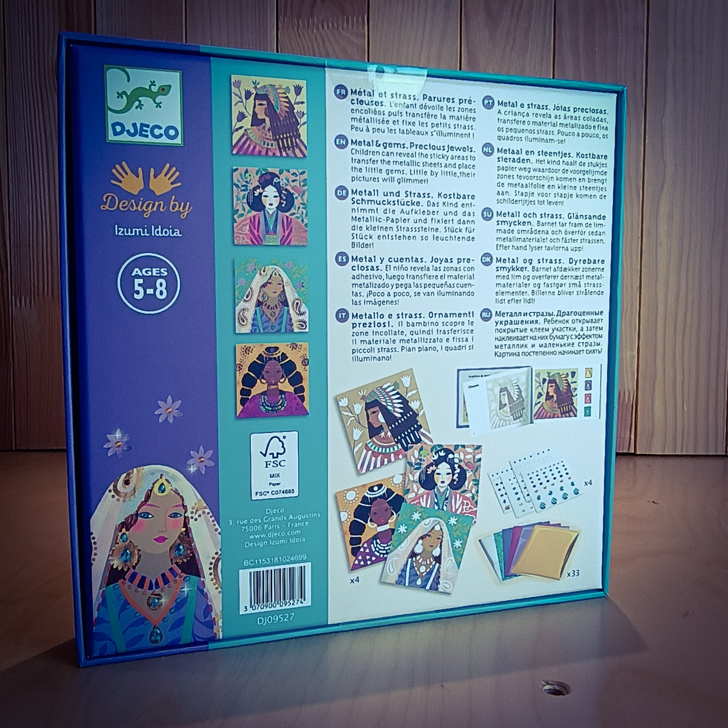 ORNAMENTI PREZIOSI CARTE METALLIZZATE E STRASS DA APPLICARE DJECO