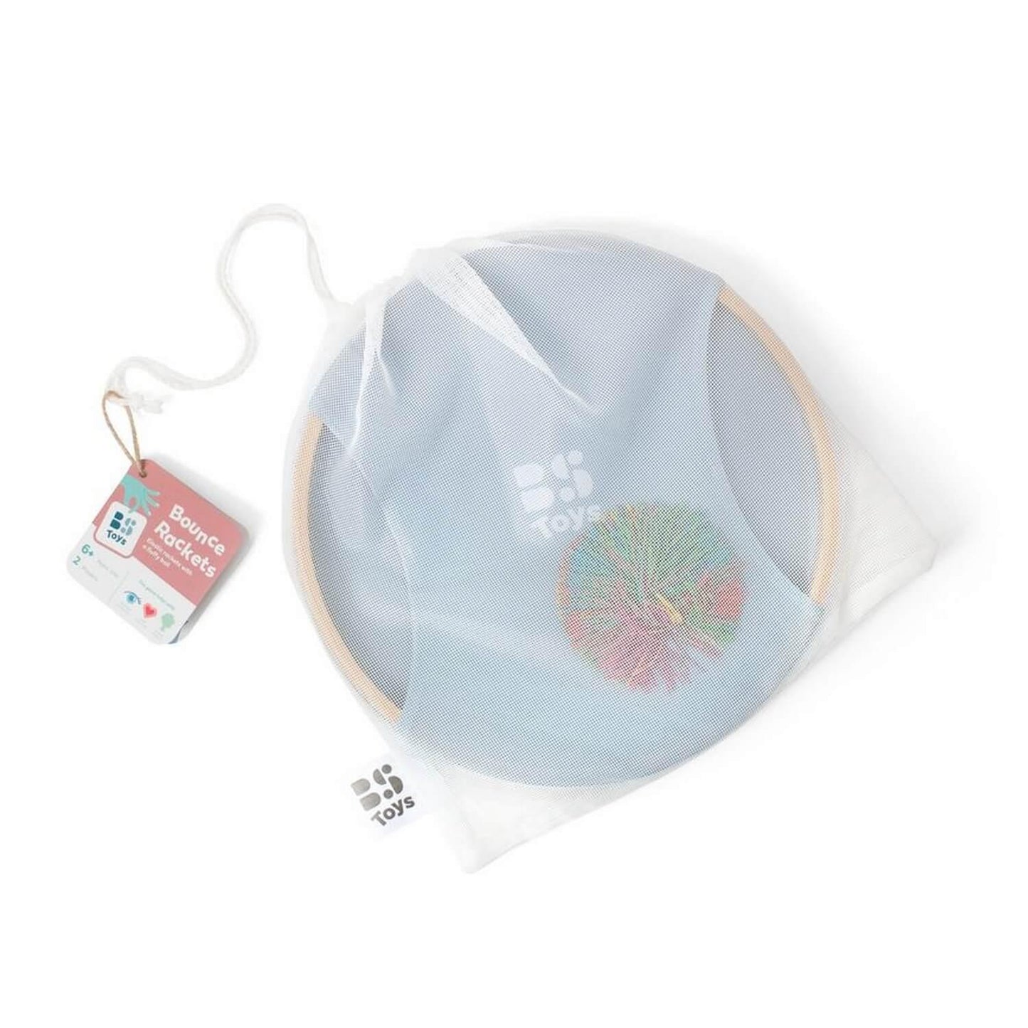 RACCHETTONI BOUNCY CON PONPON IN GOMMA BS TOYS