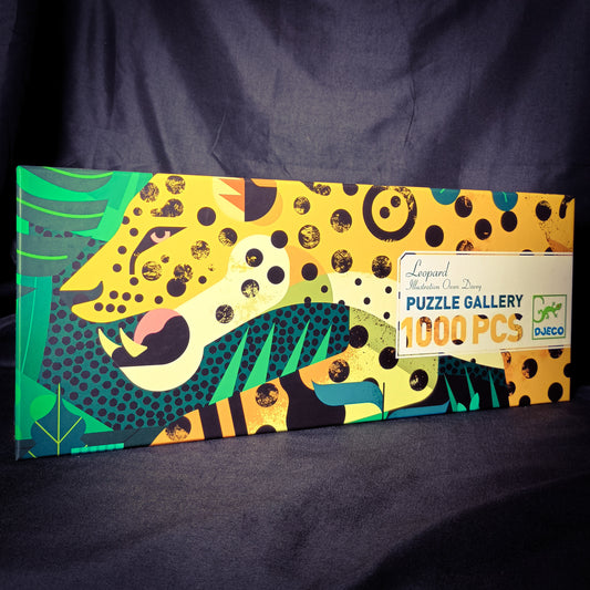 PUZZLE PANORAMICO CON POSTER LEOPARDO 1000 PZ DJECO