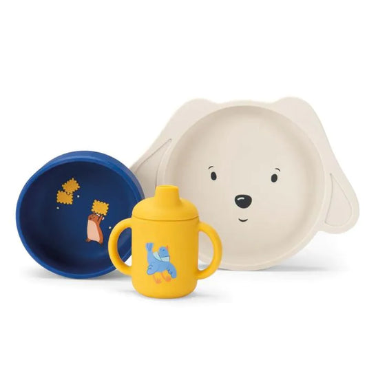 SET PAPPA IN SILICONE PUCE E PILOU MOULIN ROTY