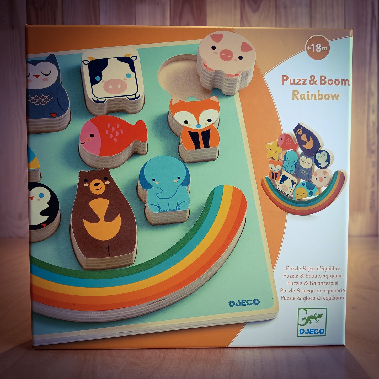 PUZZLE E GIOCO DI EQUILIBRIO PUZZ AND BOOM RAINBOW DJECO