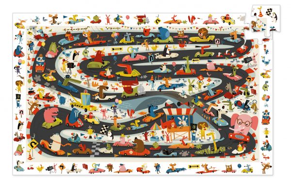 PUZZLE D'OSSERVAZIONE GARA DI AUTO 54 PZ DJECO