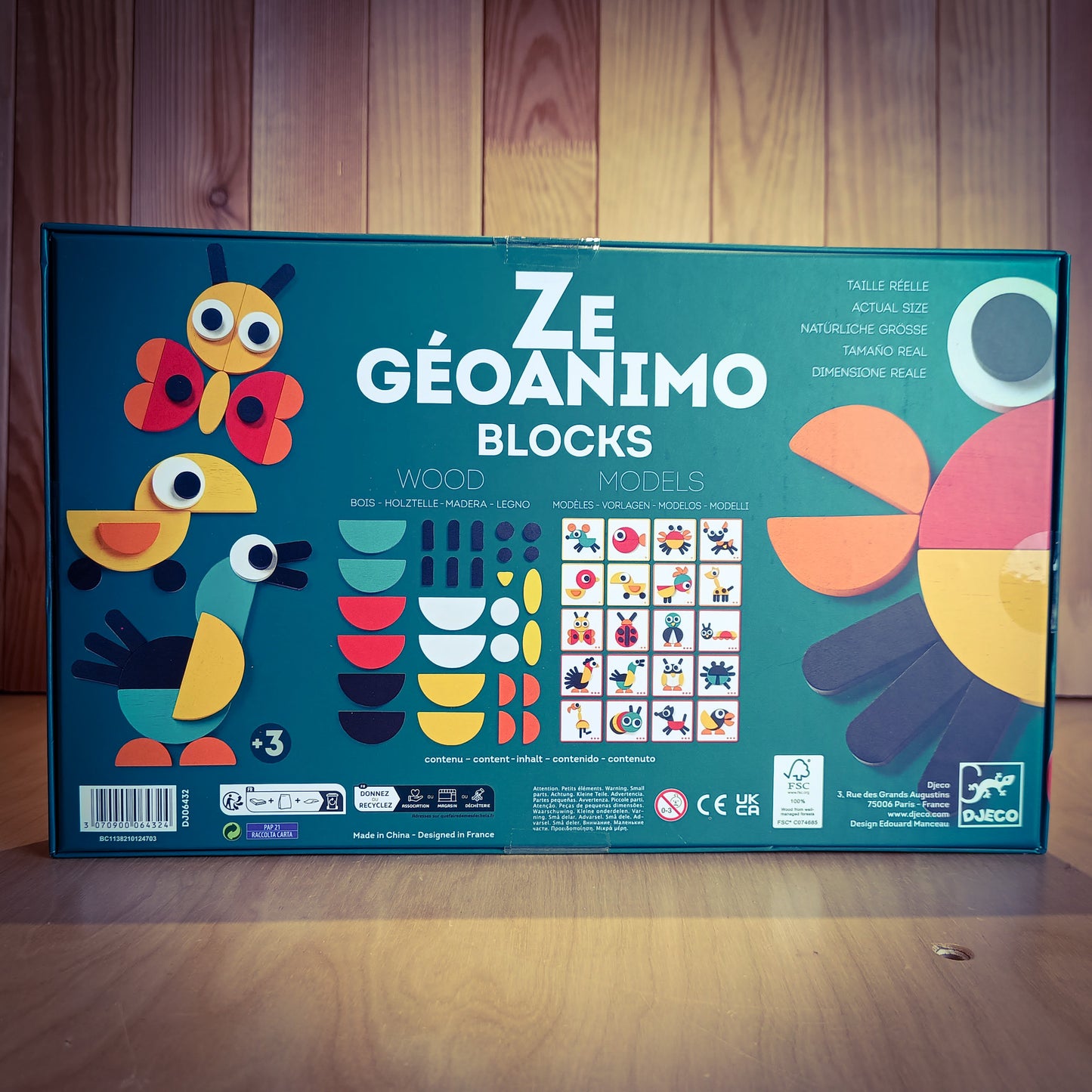 FORME IN LEGNO ZE GEOANIMO BLOCKS DJECO