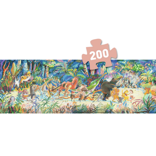 PUZZLE PANORAMICO BANDA MUSICALE DEL BOSCO 200 PZ DJECO