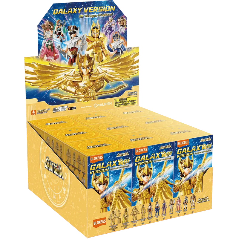 BOX COMPLETO SIGILLATO CAVALIERI DELLO ZODIACO SAINT SEIYA GALAXY VERSION 01 THE LEGACY OF SAGITTARIUS X 9