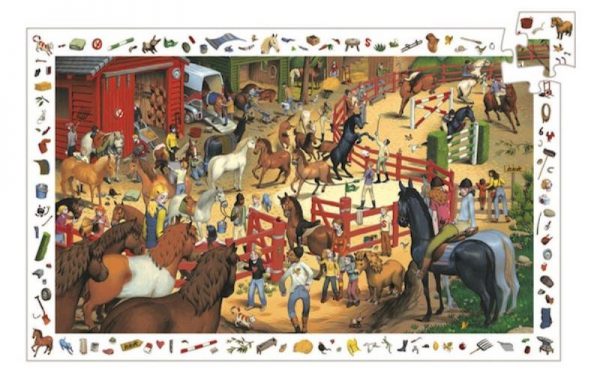 PUZZLE D'OSSERVAZIONE CAVALLI EQUITAZIONE 200 PZ DJECO